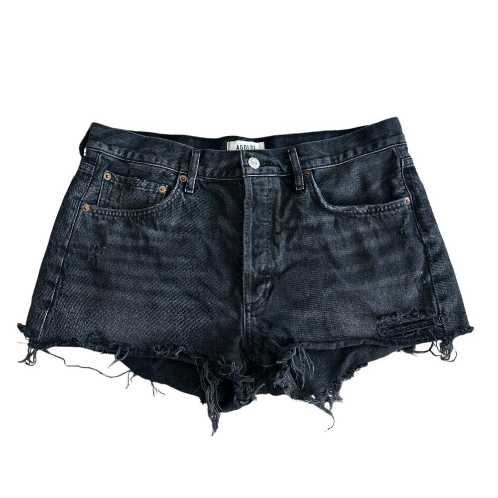 AGOLDE Women's Parker Black Denim Shorts Size 29